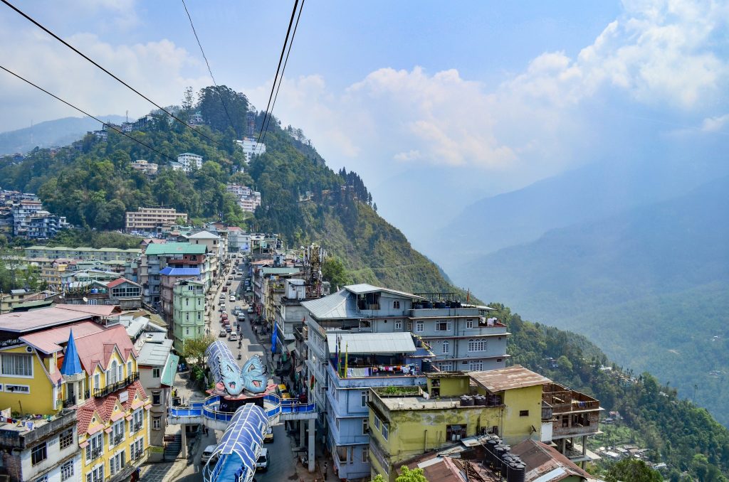 Cabe Car ride on Gangtok while on our North Sikkim Experience