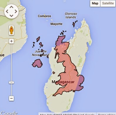 Madagascar Facts - Size Comparison